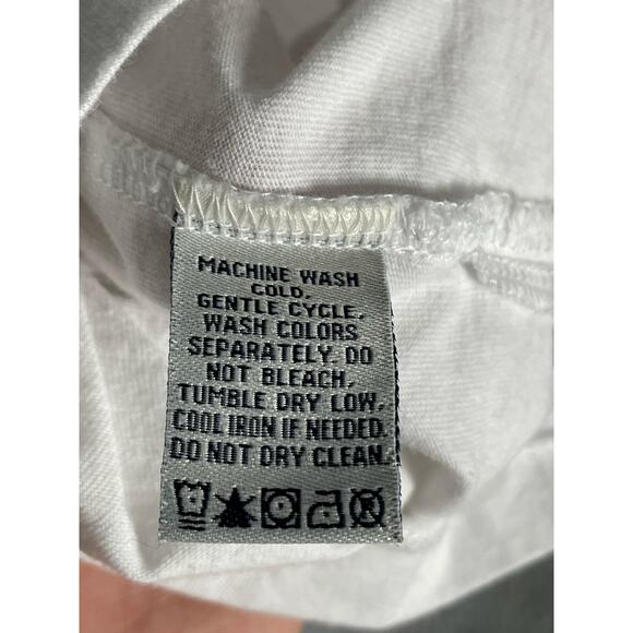 Reyn Spooner Women's Bandana Print‎ Panel T-Shirt White Blue Cotton Size Large - Picture 7 of 9